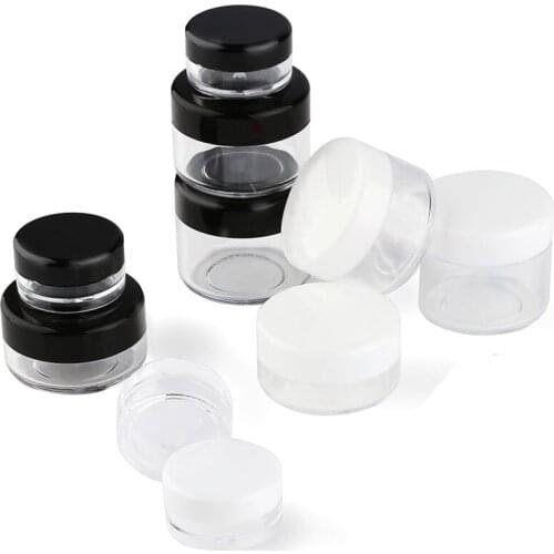 1pcs 2g 3g 5g 10g 15g 20g Lip Balm Container Portable Plastic Cosmetic Empty Jars Clear Bottles Eyeshadow Makeup Cream Pots