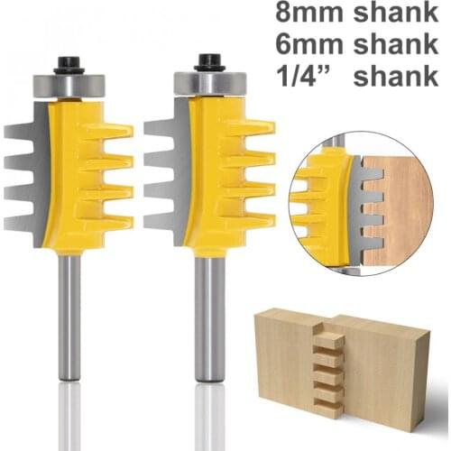 1pc 8mm 6mm 1/4"shank Brand New 2 Teeth Adjustable Finger Joint Router Bit Tenon Cutter Industrial Grade for Wood Tool NEW