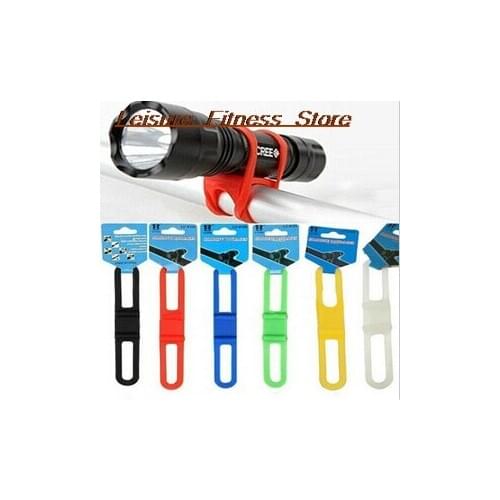 1Pc Silicone Strap Bike Front Light Holder Bicycle Handlebar Fixing Tie Bycicle Torch Flashlight Bandages Speaker Mount 6 Colors