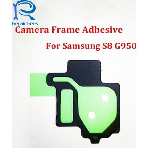 50pcs/Lot New High Quality For Samsung Galaxy S8 G950 Camera Glass Frame Adhesive Sticker Replacement Repair Parts
