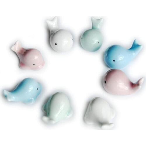 8pcs/set Chopsticks Rack Spoon Fork Rest Stand Kitchen Tableware Cute Big Head Fish Ceramic Chopstick Holder