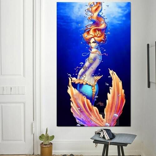DIY Diamond Embroidery Deep Sea Mermaid 5D Round Square Diamond Mosaic Full Diamond painting cross stitch,needlework art N825