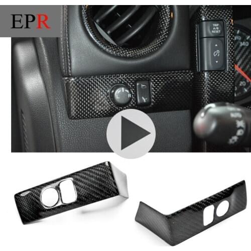 Car-styling For Nissan R35 GTR Carbon Fiber Side Mirror Control Panel LHD