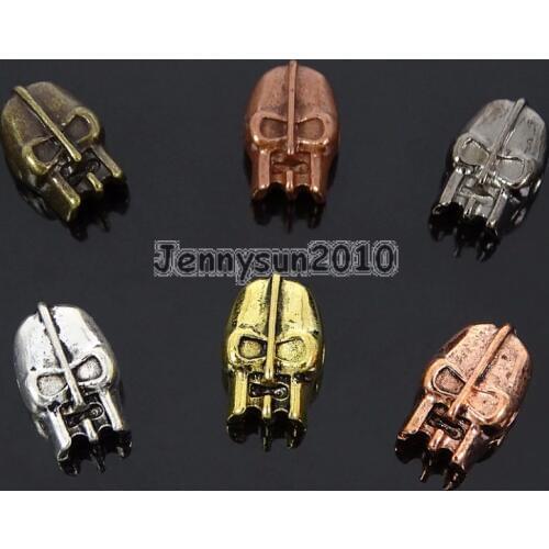 Solid Metal The Dark Warrior Bracelet Connector Charm Beads Silver Gold Gunmetal Copper Bronze 50Pcs/Pack