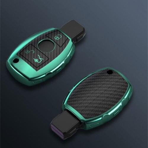 Carbon fiber pattern all-inclusive TPU car key case for Mercedes-Benz C-Class W204 GLC 260 C200 The CIA GLA W205 W212 C S Eclass