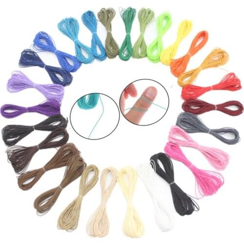 Dia 1mm Waxed Cord Waxed Thread Cord String Strap Necklace Rope Bead DIY Jewelry Making for Bracelet