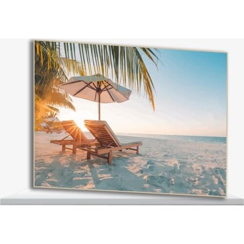 DIY Paint by Numbers Bright Sunshine Sandy Beach Sunbathing Summer Scenery Home Decor For Living Room