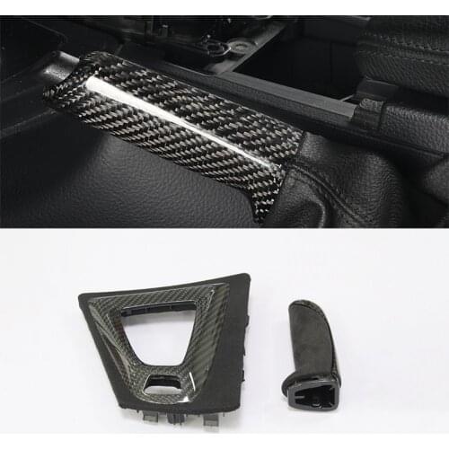 For BMW 3 4 series M3 M4 F80 F82 F30 F31 F32 F33 F34 Carbon Fiber Car Console Handbrake Gear Shifter Panel Sleeve Trim Cover LHD