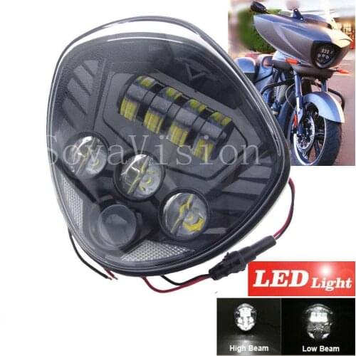 For Victory Motorcycles Cross Series LED Headlight Kit Black