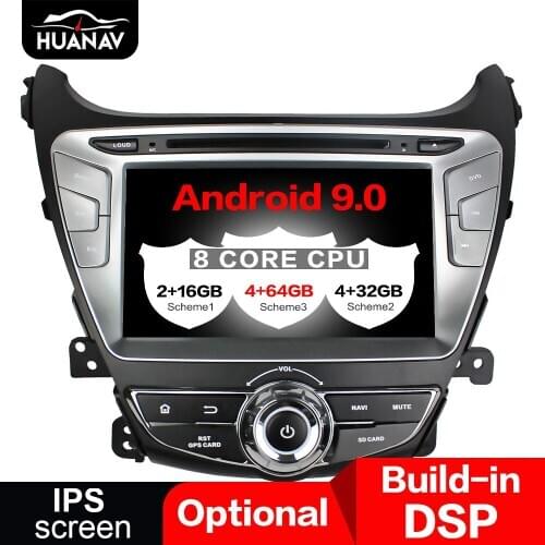 DSP Android 9.0 4+64GB Car radio Player GPS navigation for Hyundai Elantra 2014 2015 2013 auto radio stereo autoradio multimedia