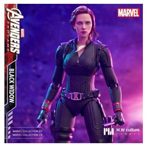 Marvel Avengers Black Widow Articulated 1/7 Action Figures Toys with LED Base