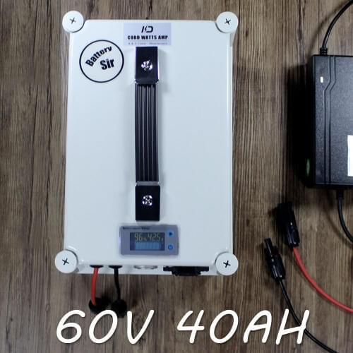 60V 40AH Electric Bike Motorcycle Scooter LiFePO4 Battery With 4000W BMS Waterproof Box