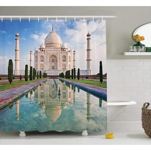 Asian Decor Collection Taj Mahal in Sunrise Light Agra India History Love Story Emperor Landscape Marble Image Polyester Fabric