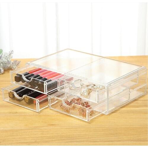Nail Polish Box Case Make Up Organizer Holder Makeup Tools Clear Plastic Cosmetic Organizer Acrylic Drawer Jewelry