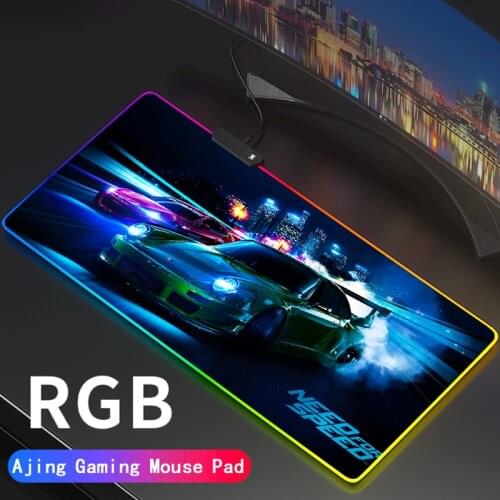 Need For Speed RGB Mouse Pad LED Sports Car Computer Laptop Keyboard Red Mouse Pad Waterproof Colorful Gaming Table Pad