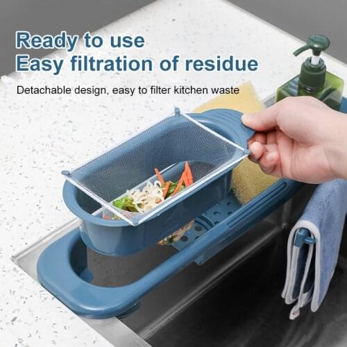 HOT 1PC Sink Shelf Soap Sponge Drain Rack Bathroom Holder Kitchen Storage Suction Cup Kitchen Organizer Sink Kitchen Accessories