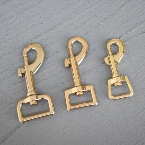 10 Pcs 15/20/25mm Metal Snap Hook Leather Gold Strap Bag Buckles Metal Clasps Lobster Dog Collar Keychain Swivel Trigger Clips