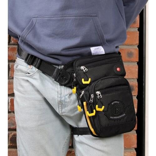 Fashion Thigh Drop Leg Bag for Men Tactical Military Waist Packs Male Motorcycle Bike Cycling Travel Outdoor Sports Fanny Pack