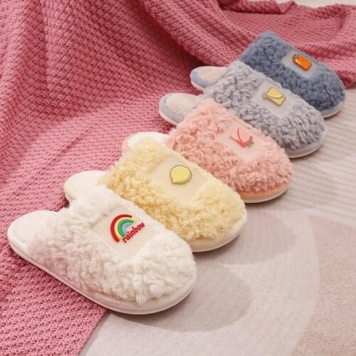 Mens and Womens New Slippers Autumn and Winter Couple Shoes Cute Warm Cotton Slippers Indoor and Outdoor Plush Cotton Shoes