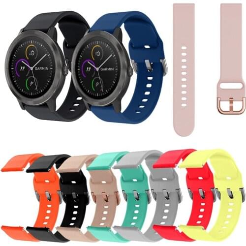 Soft Silicone Band Strap for Garmin Vivoactive 3 Music element for Garmin Venu Sq Band With Fashional Colors 20mm