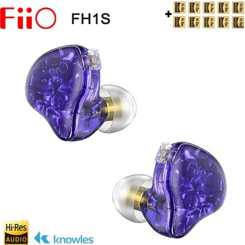 FiiO FH1s Hi-Res 1BA +1DD In-Ear Earphone IEM with 2pin/0.78mm Detachable Cable (Knowles 33518,13.6mm Dynamic)