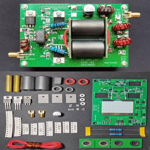 2021 New Version 45W Short Wave 3-28MHz Linear High Frequency HF RF Power Amplifier Radio Station Wireless Power Transmission