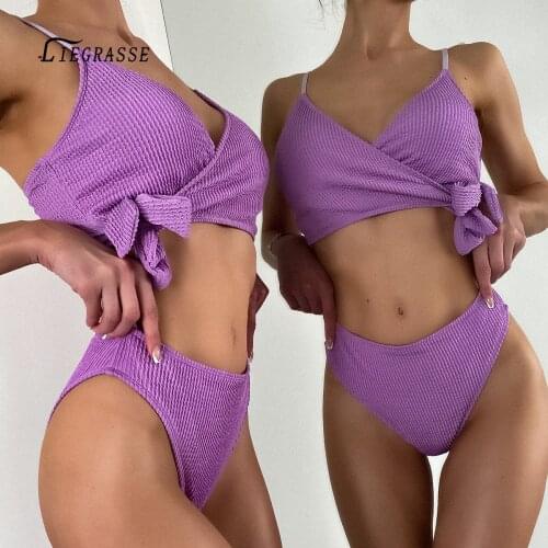 New Sexy Bikini 2021 Solid Swimsuit Women Swimwear Push Up Bikini Set Brazilian Bathing Suit Summer Beach Wear Swimming Suit