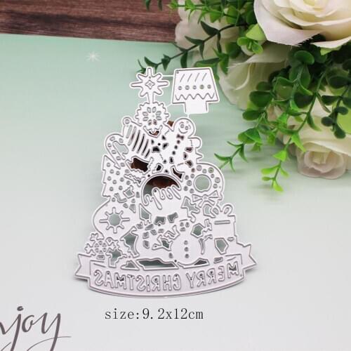 Christmas tree & letter metal cutting die, DIY scrapbook photo album paper card decoration crafts embossing die cutting