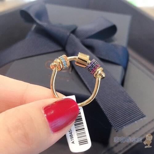 New European and American products come to work rings female gold color single ring index finger ring simple women banquet party