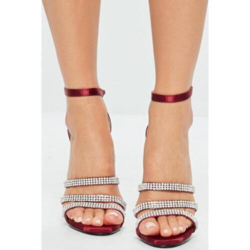 SHOFOO shoes,Beautiful fashion womens shoes, cloth, water drill decoration, about 12 cm high-heeled sandals, womens sandals