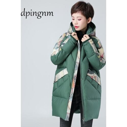 2020 Hot Coat Jacket Winter Women Hooded Parkas Hight Quality Female Winter White Duck Down Female Thick Warm Down Coat