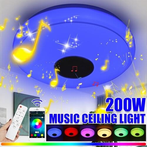 200W RGB Dimmable Music Ceiling Lamp Remote&APP Control LED Ceiling Lights AC85-265V for Home bluetooth Speaker Lighting Fixture