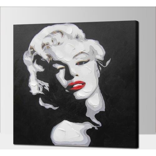 Sexy Marilyn Monroe Figure Oil Painting Home Decor Women Painting Calligraphy Hand Painted Canvas Wall Pictures For Living Room