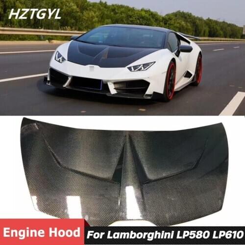 DM Style Carbon Fiber Car Cover Engine Hood Bonnet For Lamborghini Huracan LP580 LP610 Tuning 2014-2017