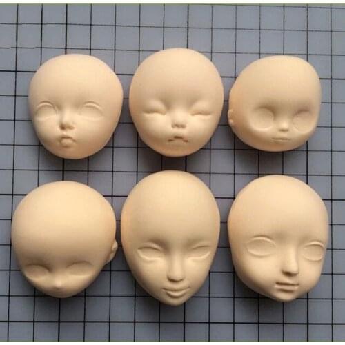 Super light clay ls sugar-coated figurine face moulds diy silicone doll face mould Q version of the silicone double face mold
