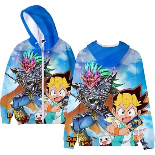 Japanese Cartoon Card Games 3d Hoody Costume Fashion Men Women Zipper Hoodies Jackets Tops Long Sleeve Zip Up Hooded Sweatshirts