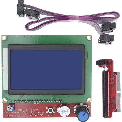 Smart Parts RAMPS 1.4 Controller Control Panel LCD 12864 Display Monitor Motherboard Blue Screen Module