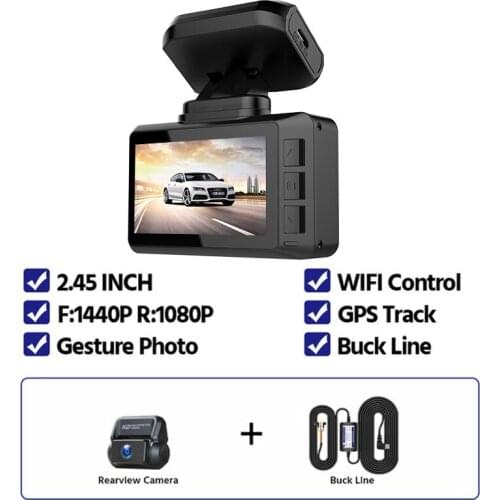 Dash Cam Dual Lens Ultra HD Real 4K Car DVR Camera WIFI GPS Rear View Night Vision WDR Video Recorder 24H Parking