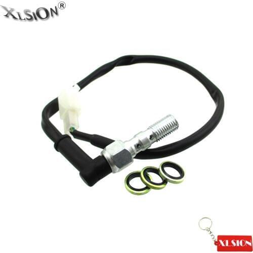 XLSION Aftermarket Male Plug Motorcycle Hydraulic Brake Light Switch Double Bleed Banjo Bolt 10 x 1.25mm Motocorss