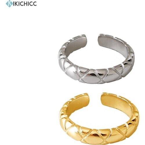 Kikichicc 925 Sterling Silver Snake Gold Resizable Rings Jewels 2020 Wholesale Fine Luxury Round Circle Rock Punk Jewelry
