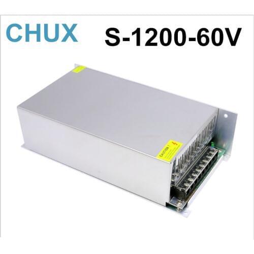 1200W 20A 60V Switching Power Supply 220v 110v Ac to 60V Dc Power Supply for Cnc Cctv Led Light Free Shipping