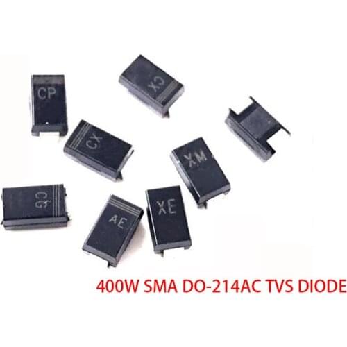 20pcs 400W SMA DO-214AC TVS DIODE SMAJ24A SMAJ30A SMAJ33A SMAJ36A SMAJ51A SMAJ58A SMAJ120A SMAJ170A