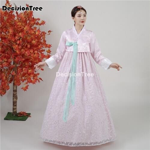2021 korean traditional wedding hanbok for women palace korean hanbok dress ethnic minority dance ccostume oriantal clothing
