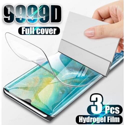 3-1PCS For Huawei P30 P20 P40 lite Pro Screen protector For Mate 30 20 10 Lite Y6 Y7 Y9 Pro Prime 2019 Hydrogel Film Not Glass