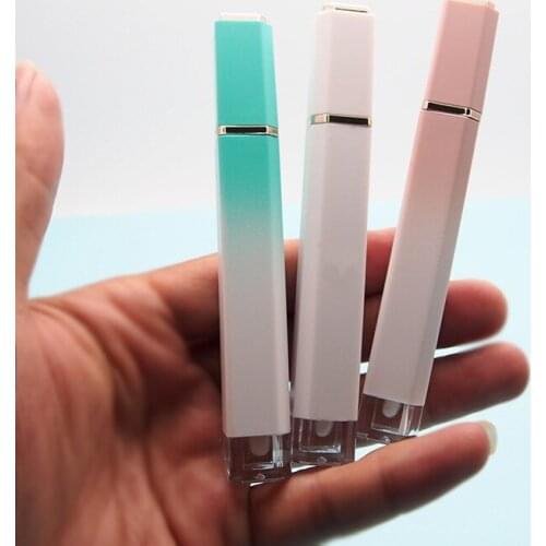 4.5ml Empty gradient white pink green Lip Gloss Tube Plastic Lip Gloss Container cosmetic Packaging Containers 50pcs