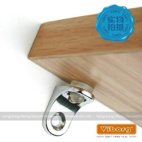 4 pieces/lot) VIBORG High Quality Zinc Alloy Shelf Supports Shelf Brackets Clips for Wooden Shelf or Glass Shelf