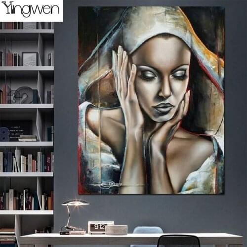 5D Diy Diamond Painting South African Woman Portrait Full Diamond Embroidery Cross Stitch Picture Mosaic Rhinestone Home Decor