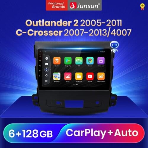 Junsun V3Pro Qualcomm Voice Control Android 10 Car Radio Multimedia Player For Mitsubishi Outlander xl 2 CW0W 2005-2011 CarPlay