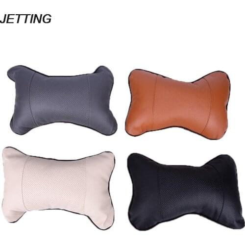 Automobiles Accessories Neck Pillow Head Rest Cushion Seat Cover Car Headrest PU Leather Auto 1pcs