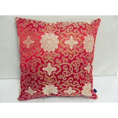 Big Floral Vintage decorative throw Pillows Silk Fabric Soft Square Colorful Seat Chair Bed Cushion 43x43 50x50 60x60cm